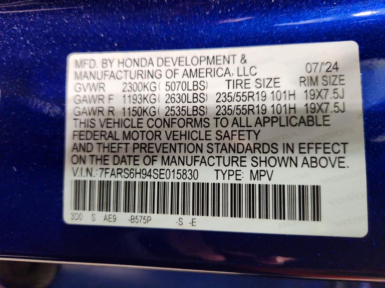 2025 HONDA CR-V SPORT TOURING photo 13