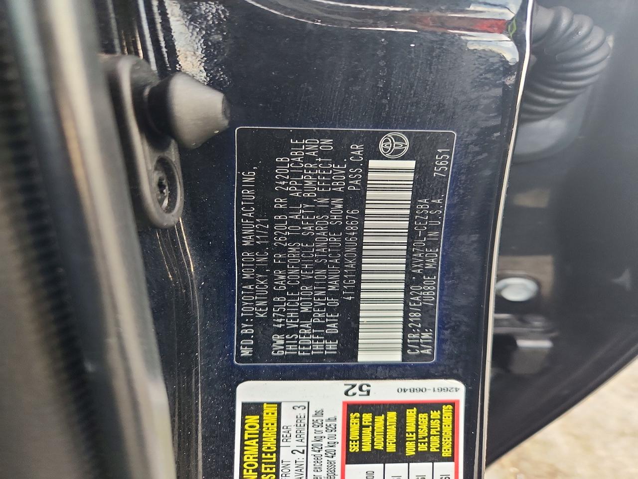 2022 TOYOTA CAMRY SE photo 12