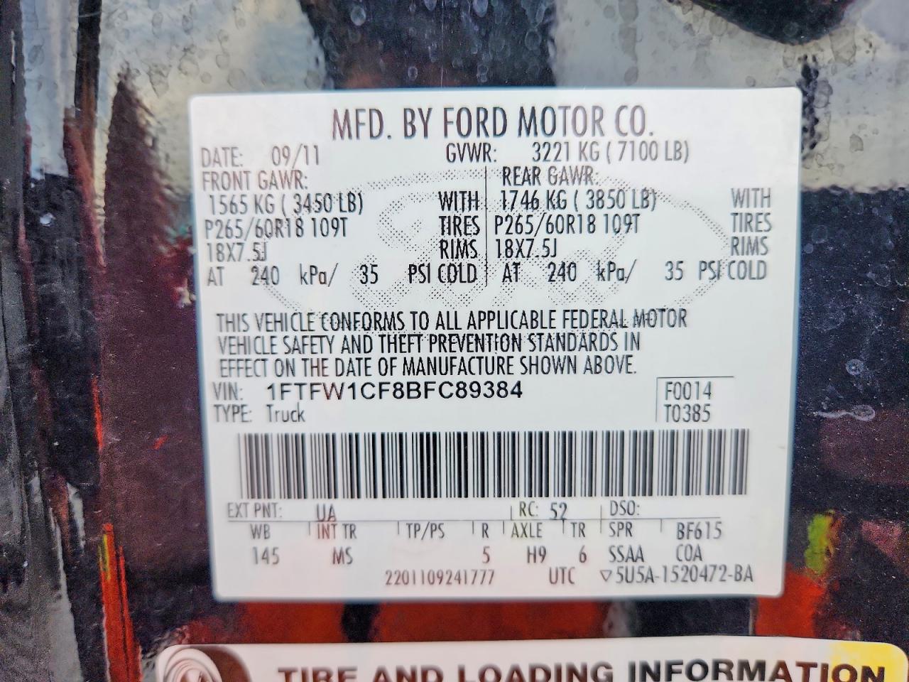 2011 FORD F150 SUPERCREW photo 12