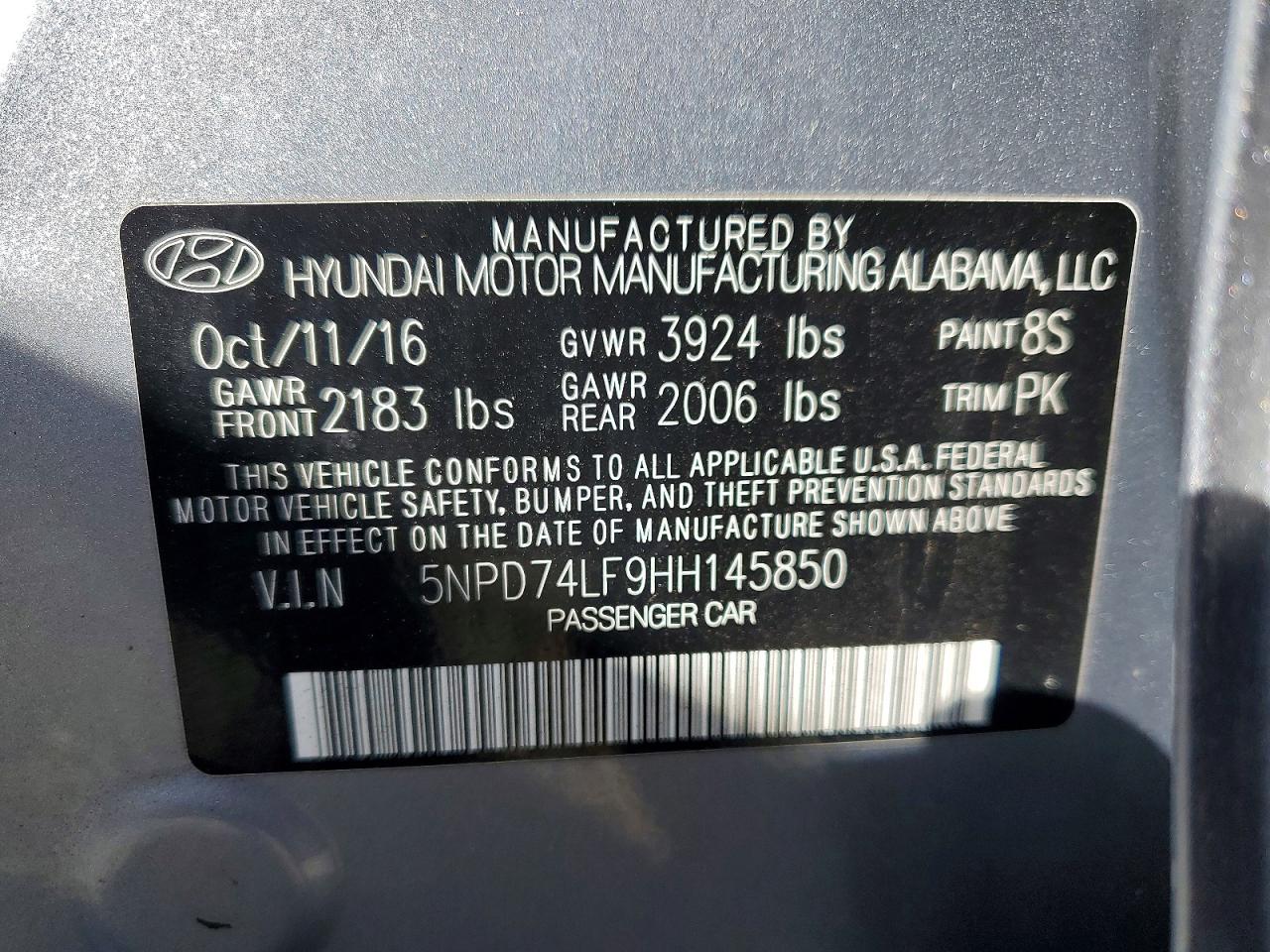 2017 HYUNDAI ELANTRA SE photo 23