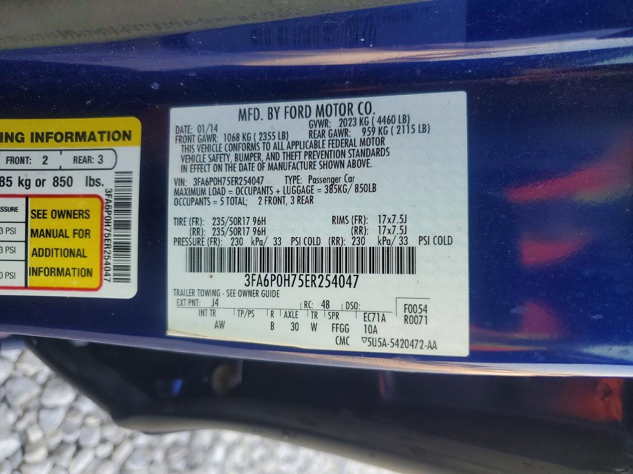 2014 FORD FUSION SE photo 12