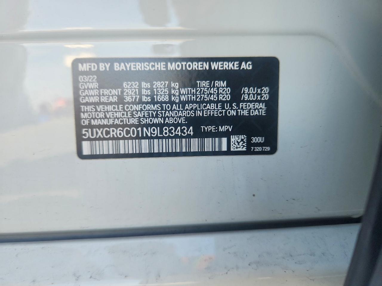 2022 BMW X5 XDRIVE40I photo 37