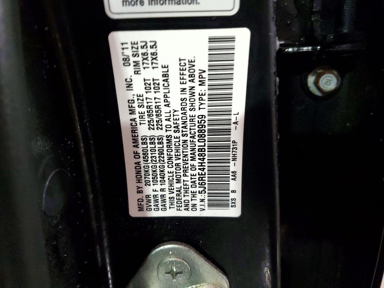 2011 HONDA CR-V SE photo 13