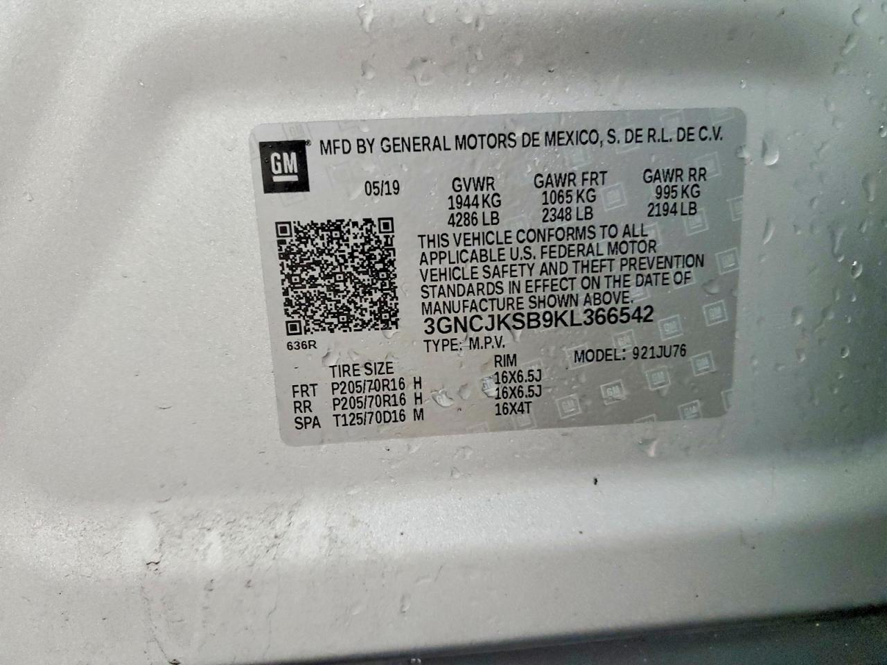 2019 CHEVROLET TRAX LS photo 12