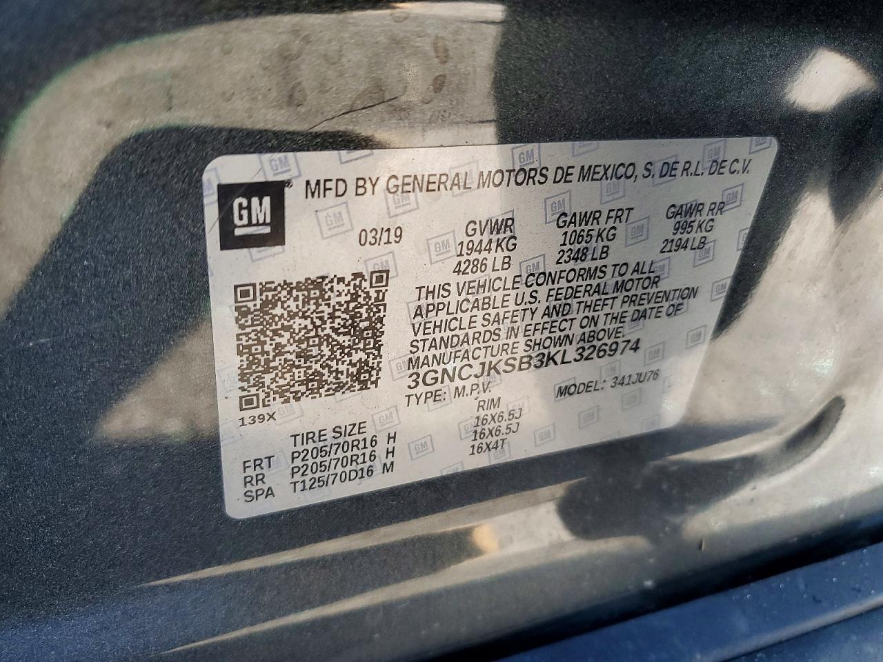 2019 CHEVROLET TRAX LS photo 12