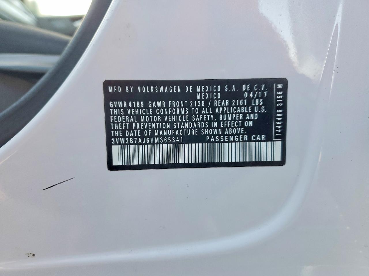 2017 VOLKSWAGEN JETTA S photo 12