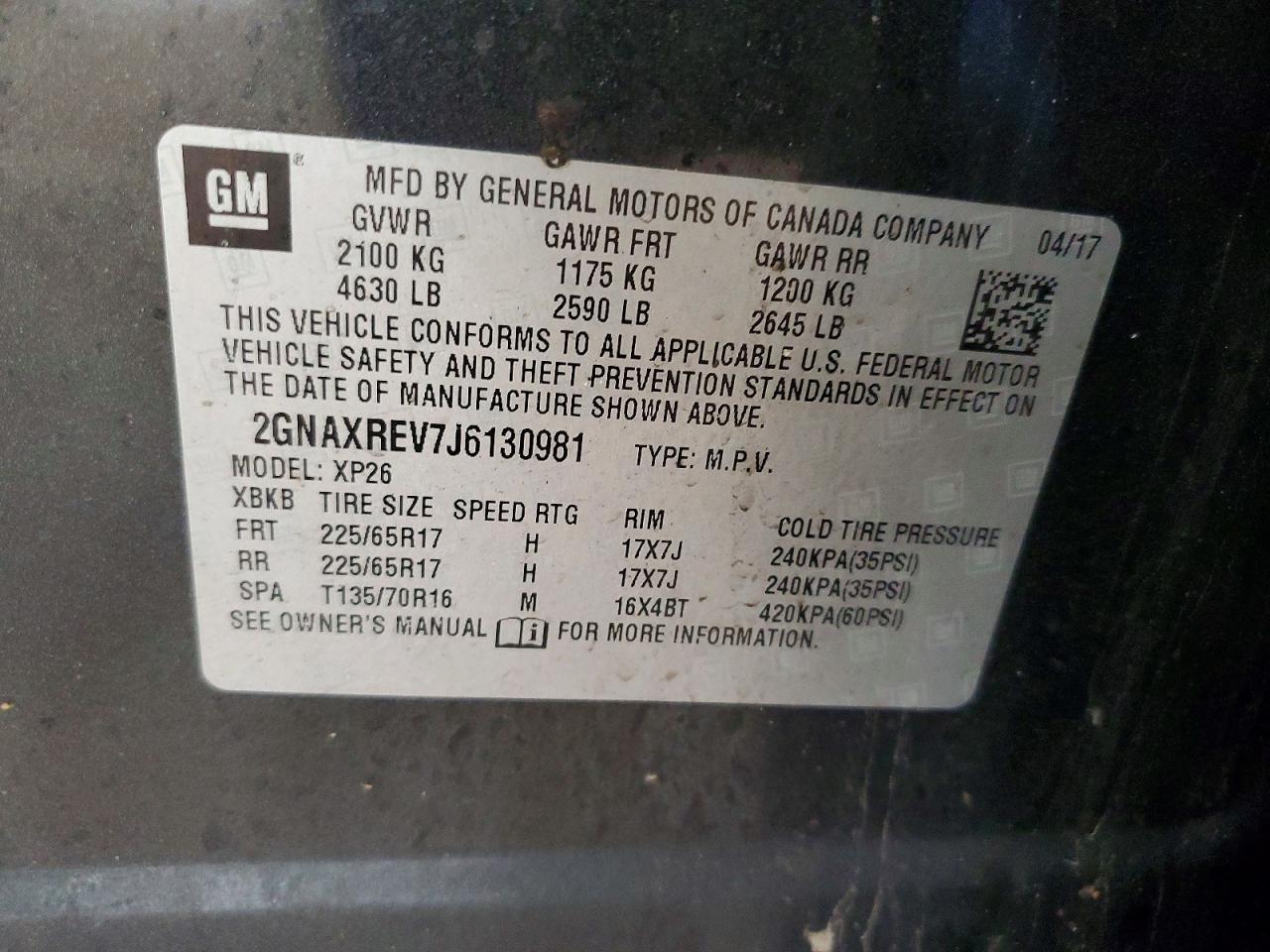 2018 CHEVROLET EQUINOX LS photo 13
