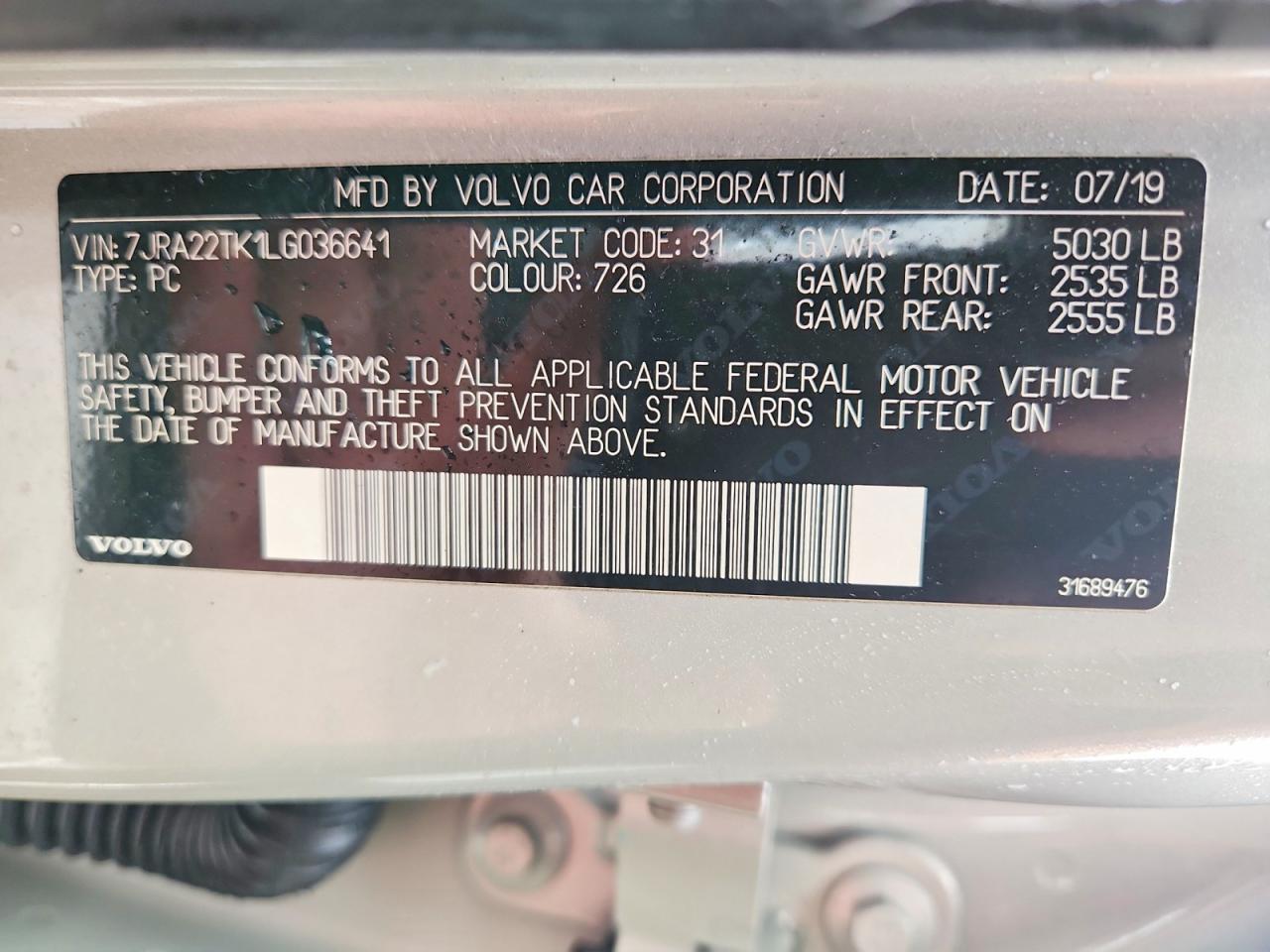2020 VOLVO S60 T6 MOMENTUM photo 12