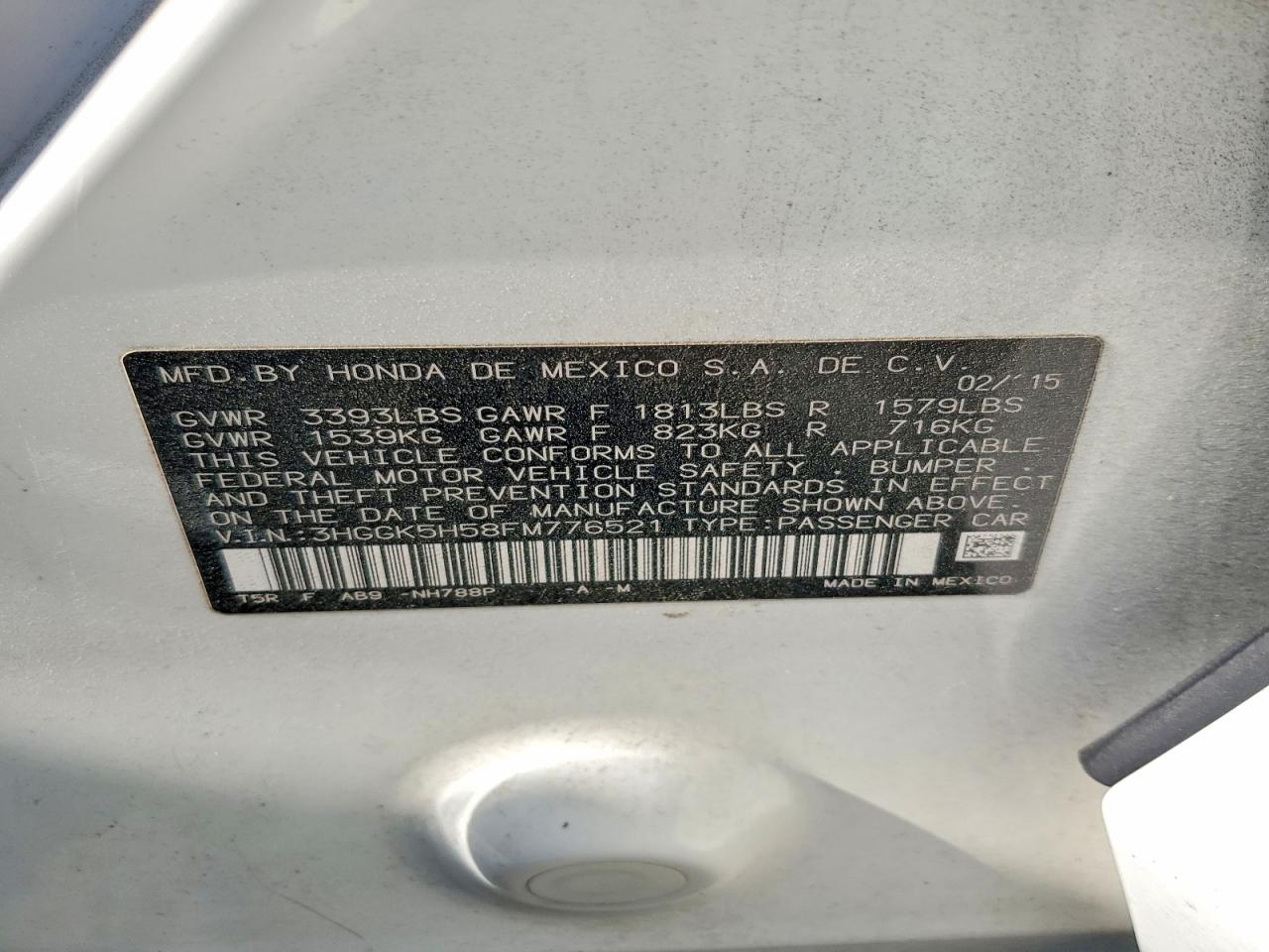 2015 HONDA FIT LX photo 13