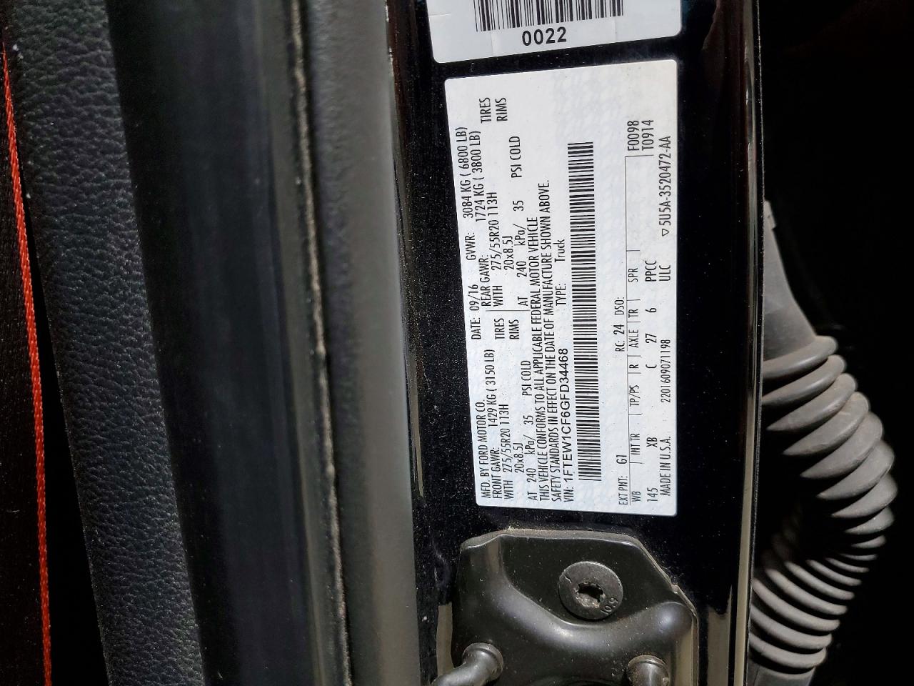 2016 FORD F150 SUPERCREW photo 12