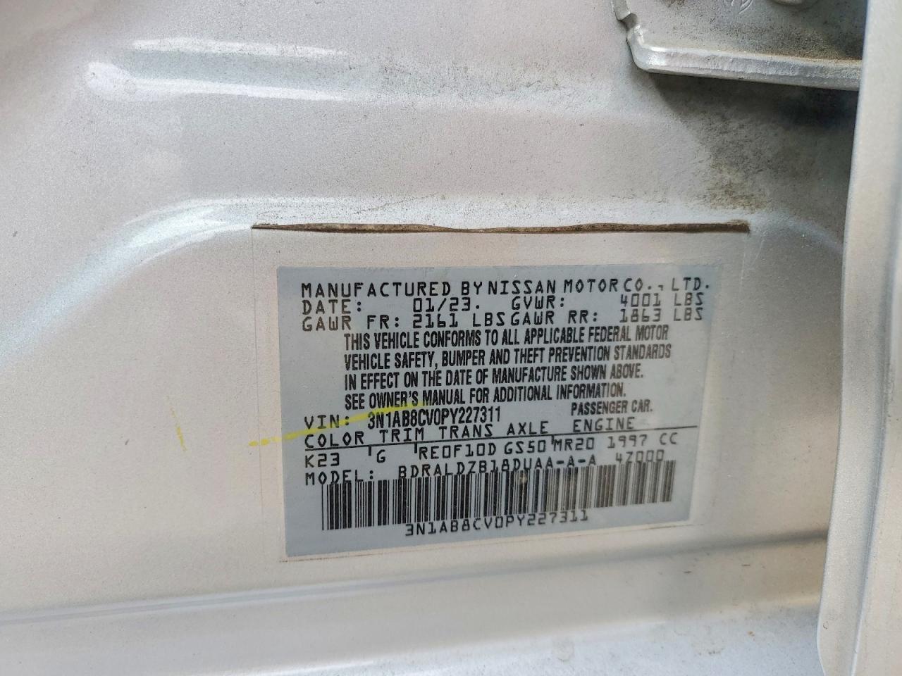 2023 NISSAN SENTRA SV photo 12