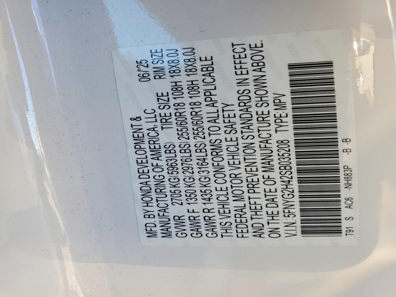 2025 HONDA PILOT EXL photo 14