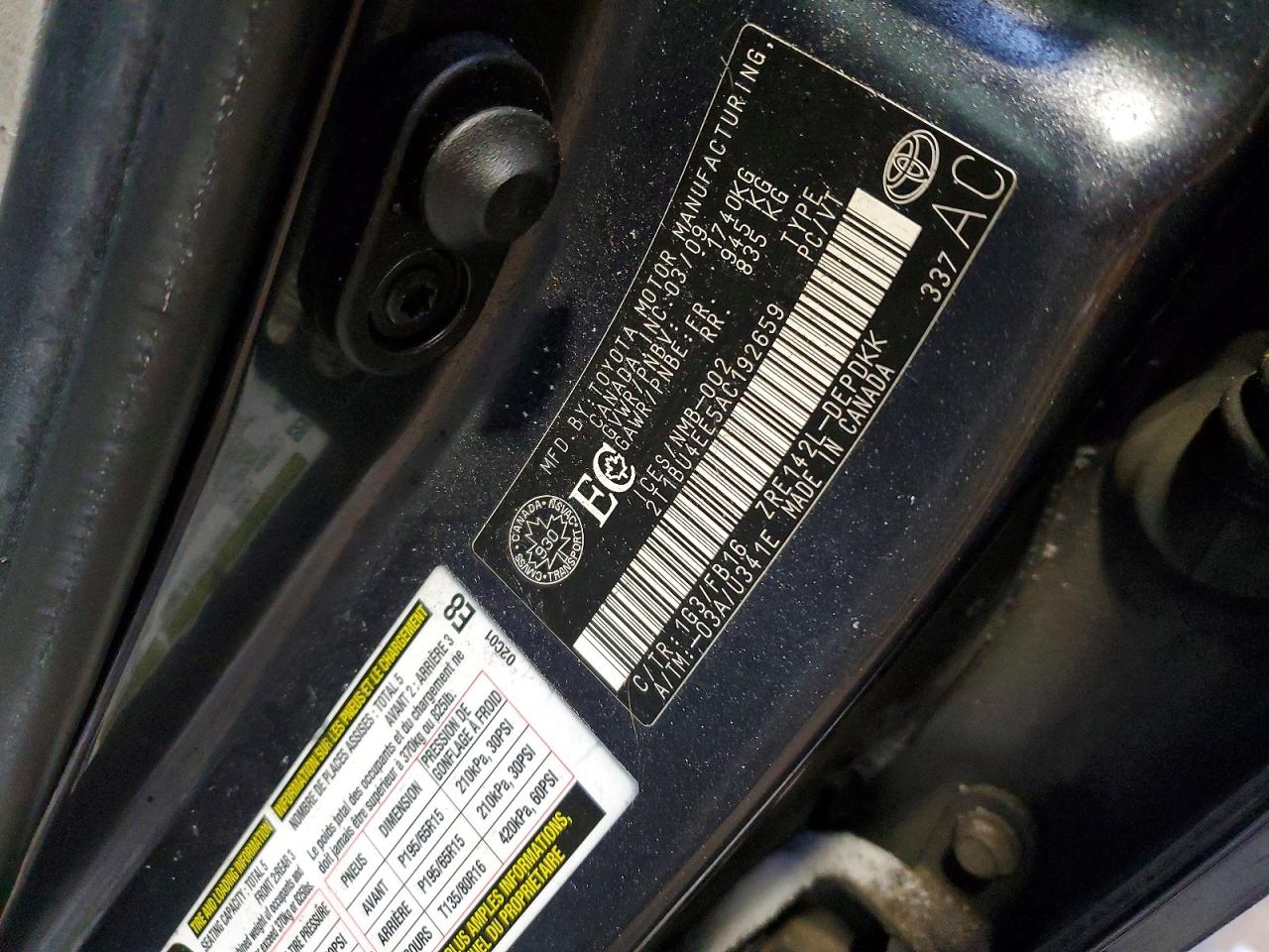 2010 TOYOTA COROLLA BASE photo 12