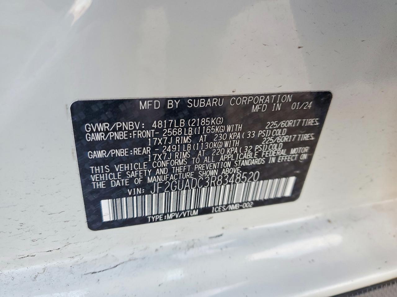 2024 SUBARU CROSSTREK PREMIUM photo 23