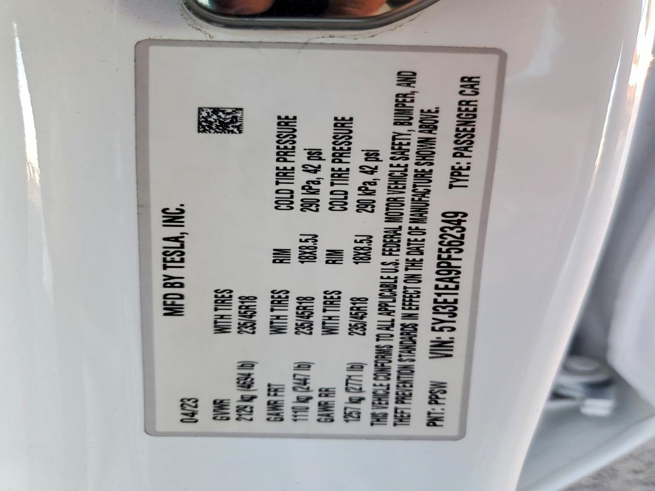 2023 TESLA MODEL 3 photo 12