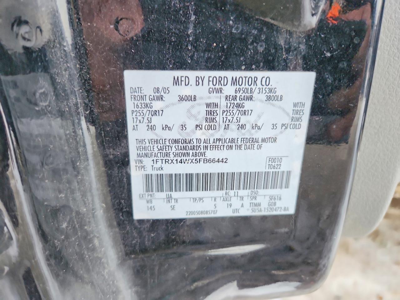 2005 FORD F150 photo 12