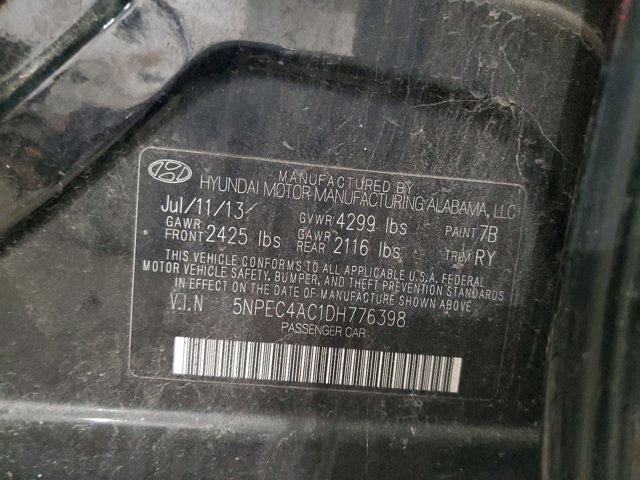 2013 HYUNDAI SONATA SE photo 12