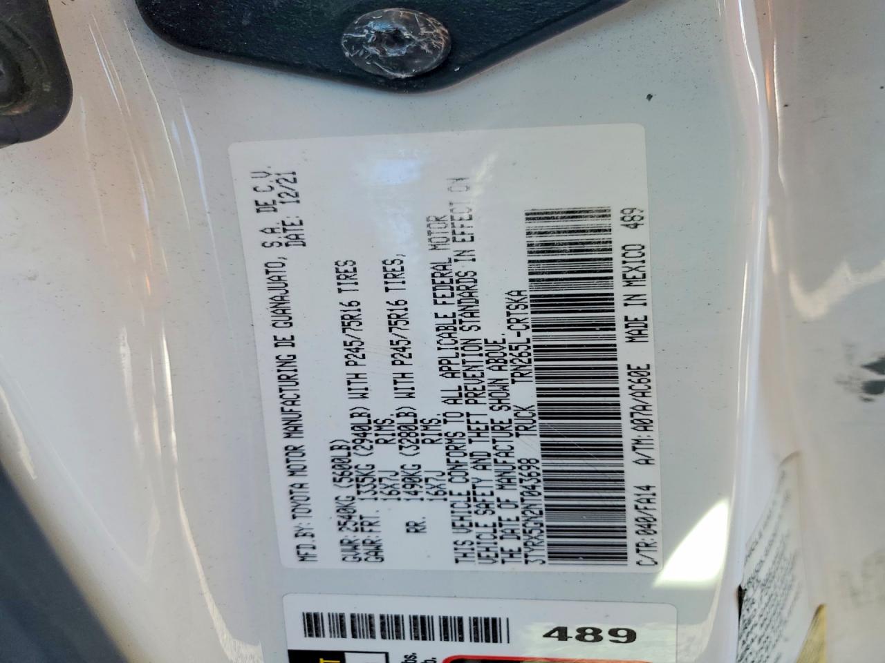 2022 TOYOTA TACOMA ACCESS CAB photo 13