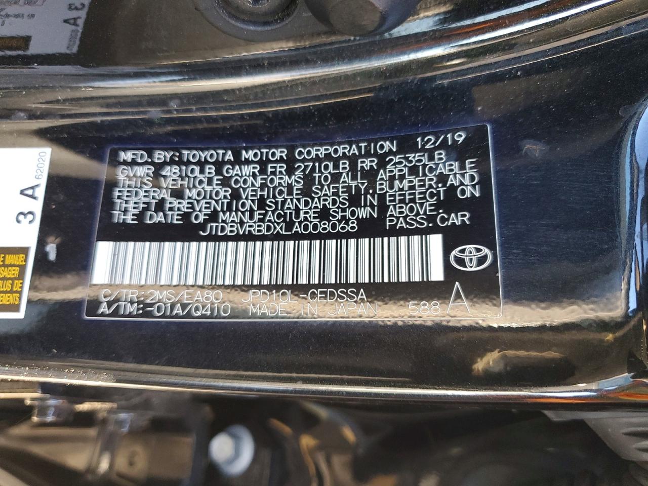 2020 TOYOTA MIRAI photo 13