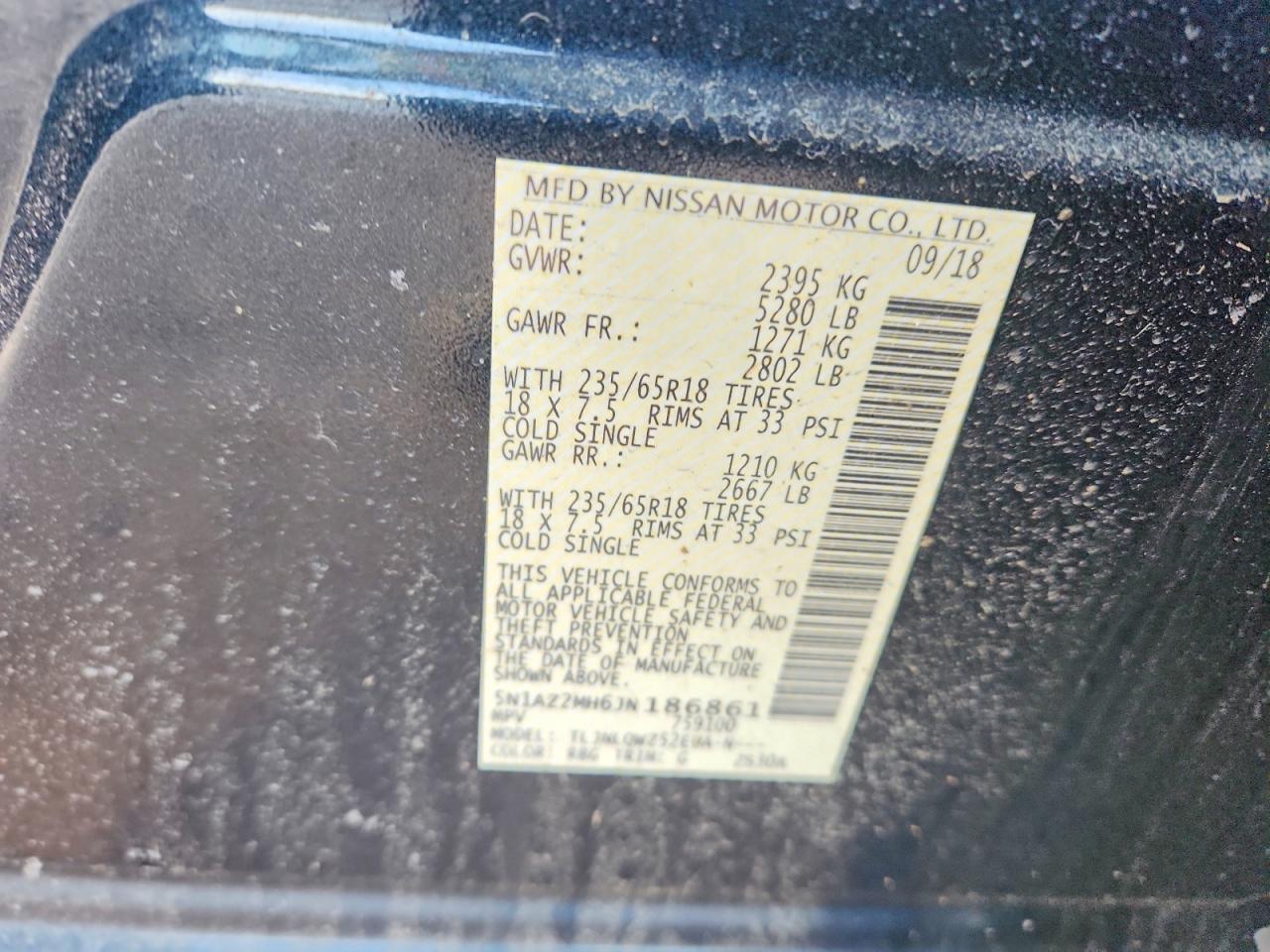 2018 NISSAN MURANO S photo 13