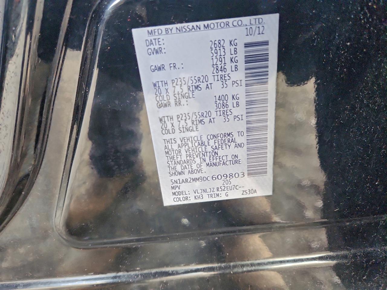 2013 NISSAN PATHFINDER S photo 14