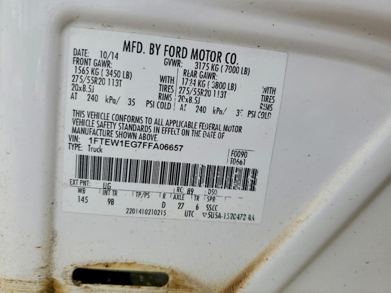 2015 FORD F150 SUPERCREW photo 12