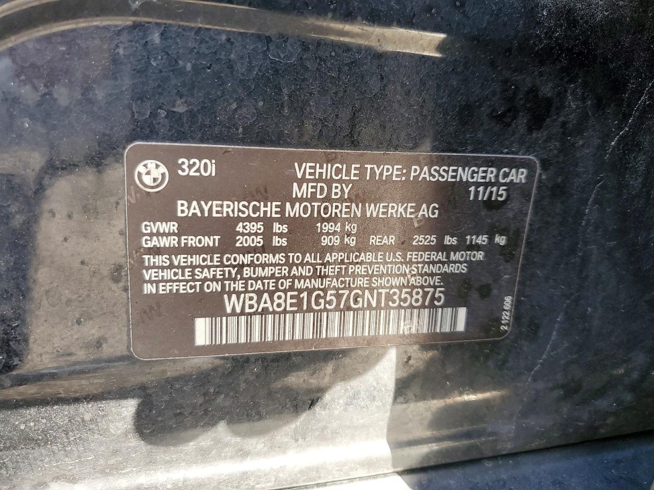 2016 BMW 320 I photo 12