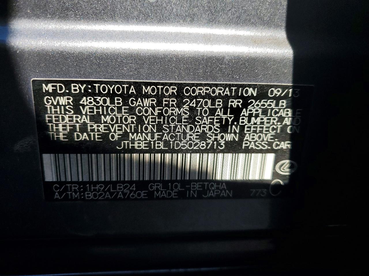 2013 LEXUS GS 350 photo 13