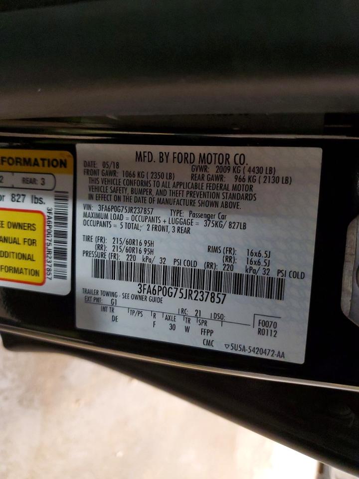 2018 FORD FUSION S photo 12
