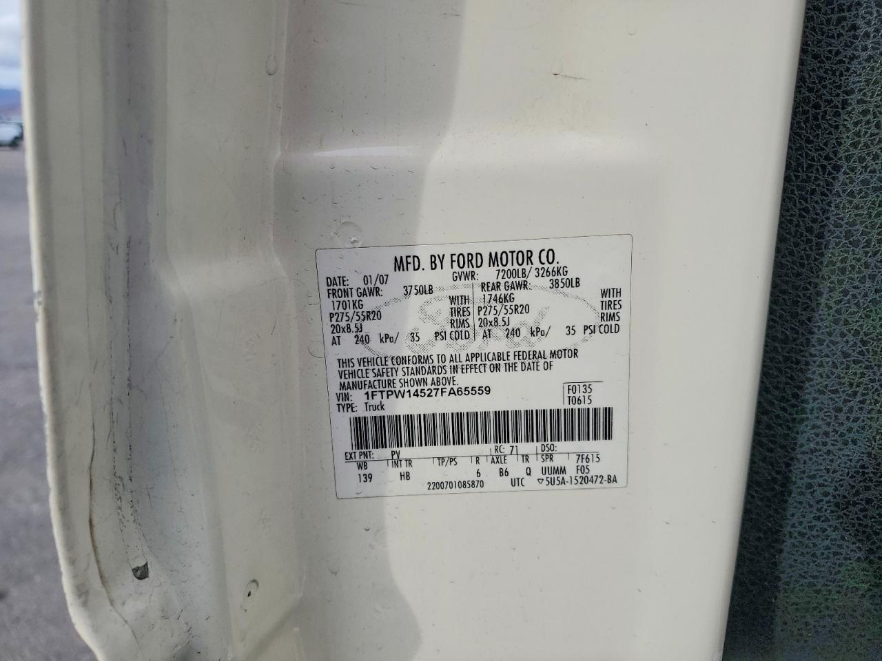2007 FORD F150 SUPERCREW photo 12