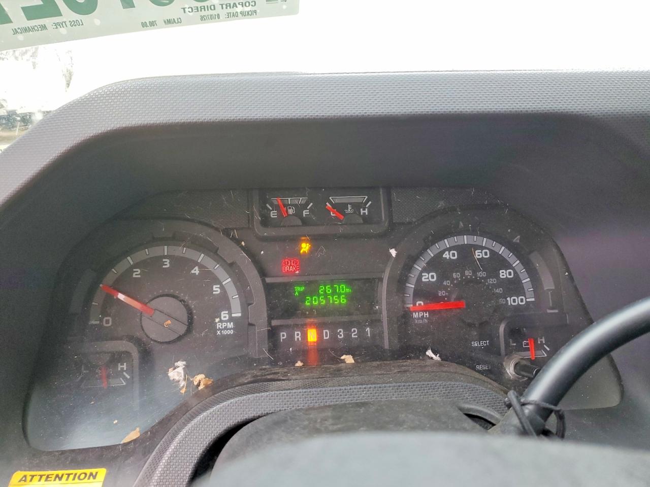 2011 FORD ECONOLINE E450 SUPER DUTY CUTAWAY VAN photo 9