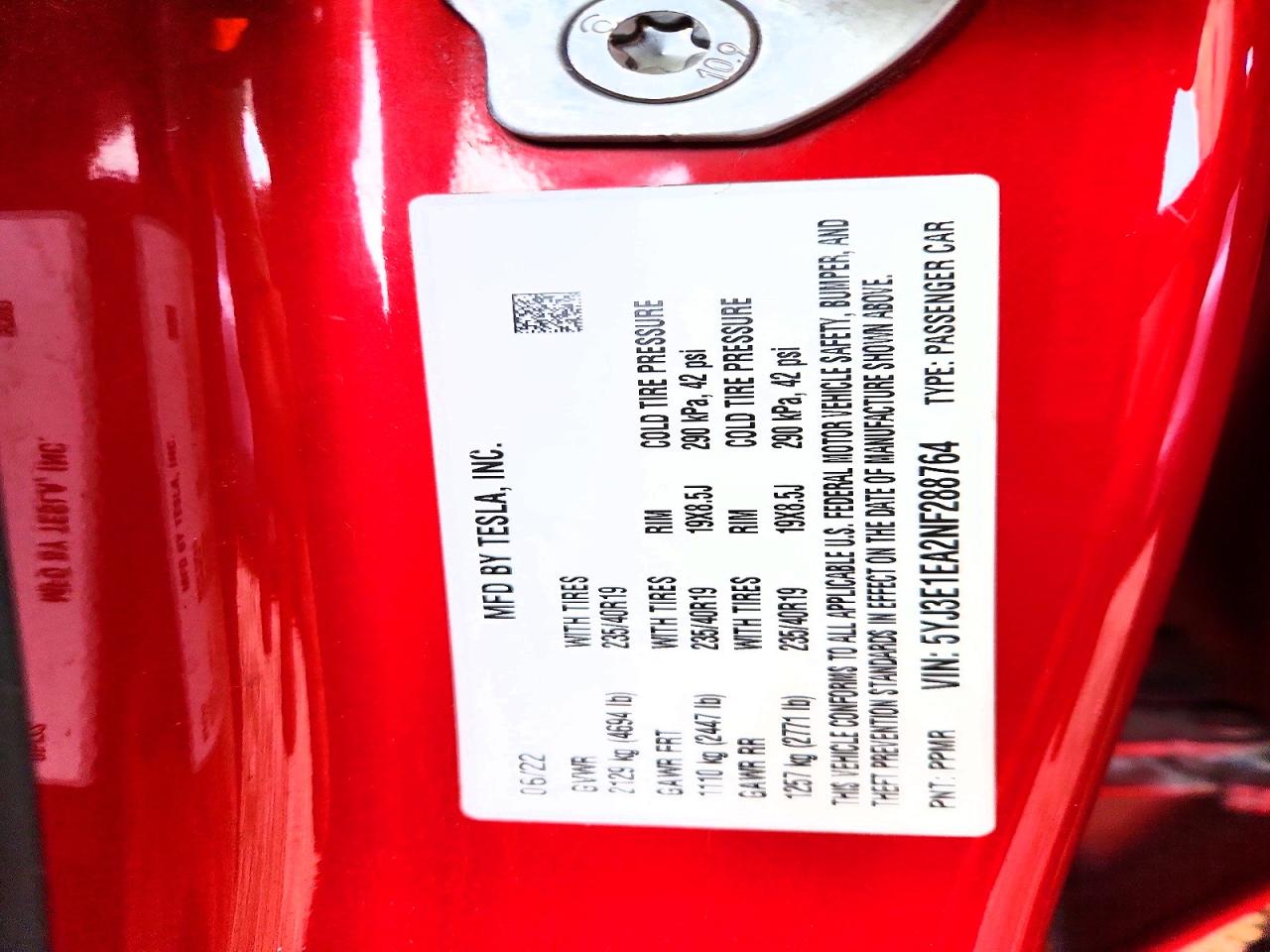 2022 TESLA MODEL 3 photo 13