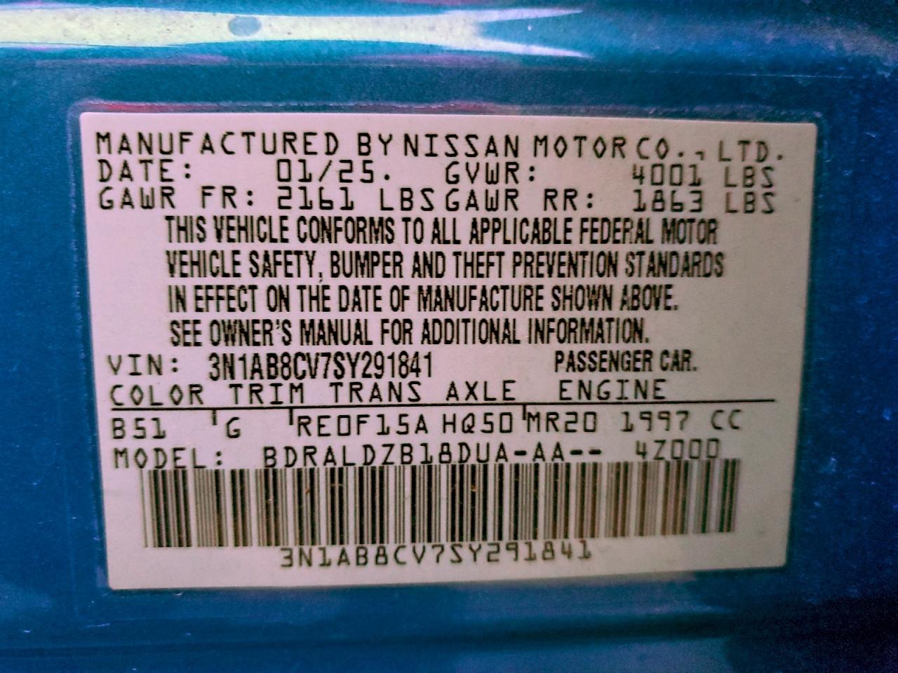 2025 NISSAN SENTRA SV photo 12