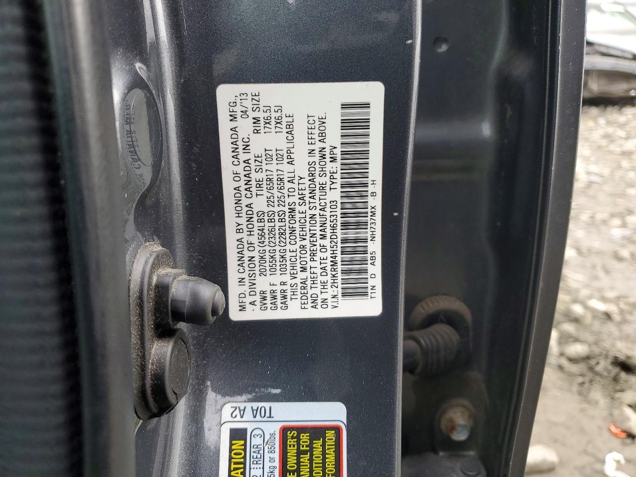 2013 HONDA CR-V EX photo 13