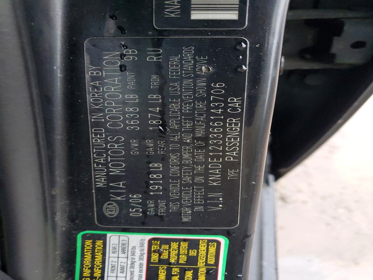 2006 KIA RIO photo 12