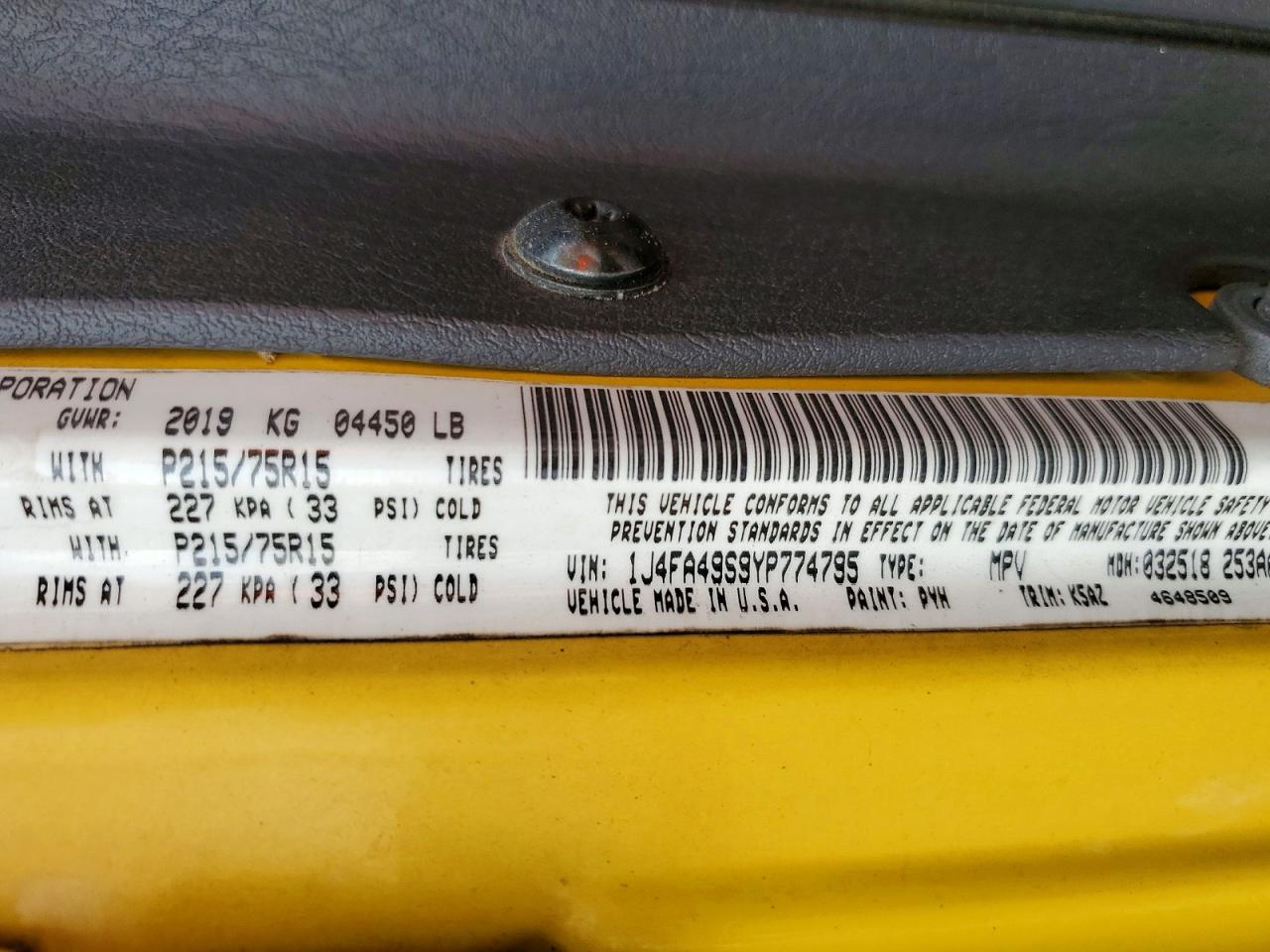 2000 JEEP WRANGLER / TJ SPORT photo 13