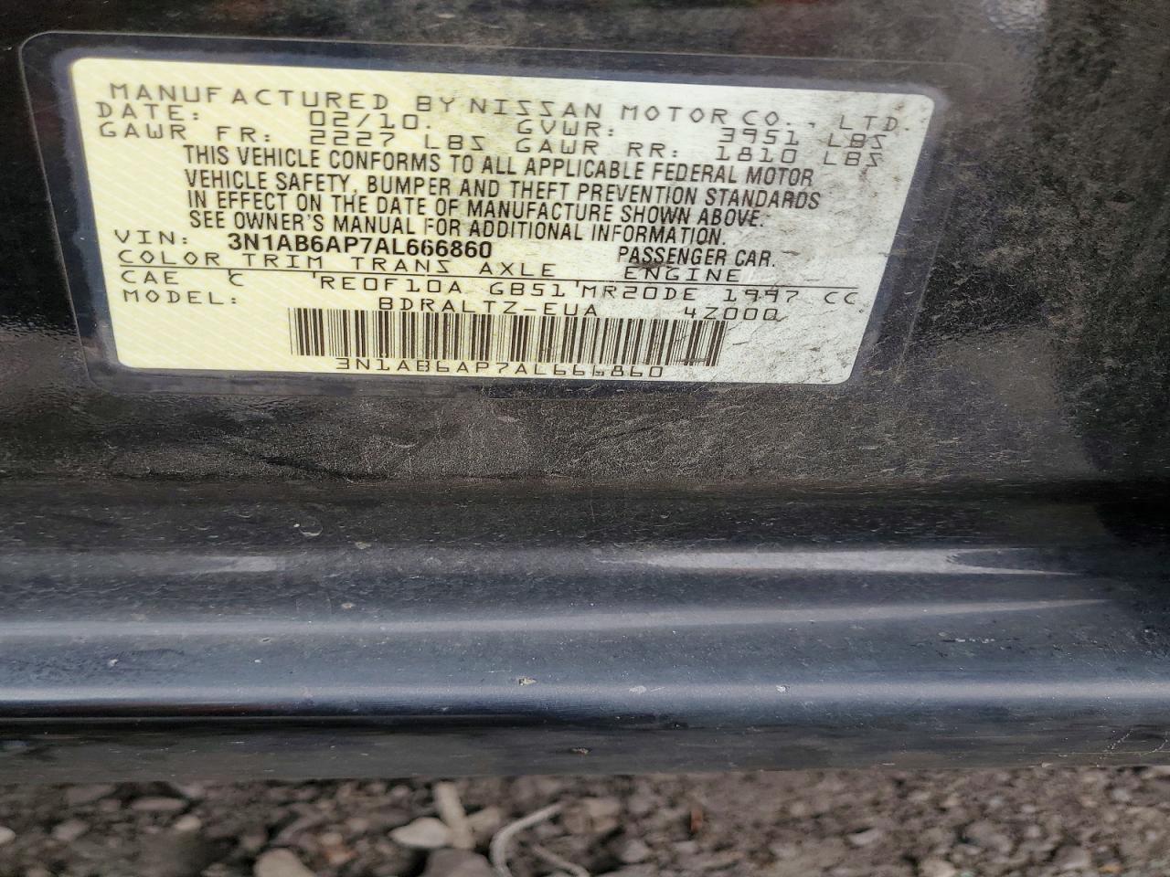 2010 NISSAN SENTRA photo 12