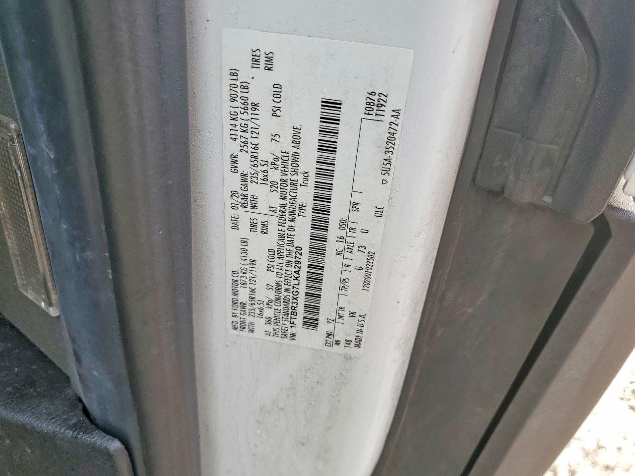 2020 FORD TRANSIT T-250 photo 13