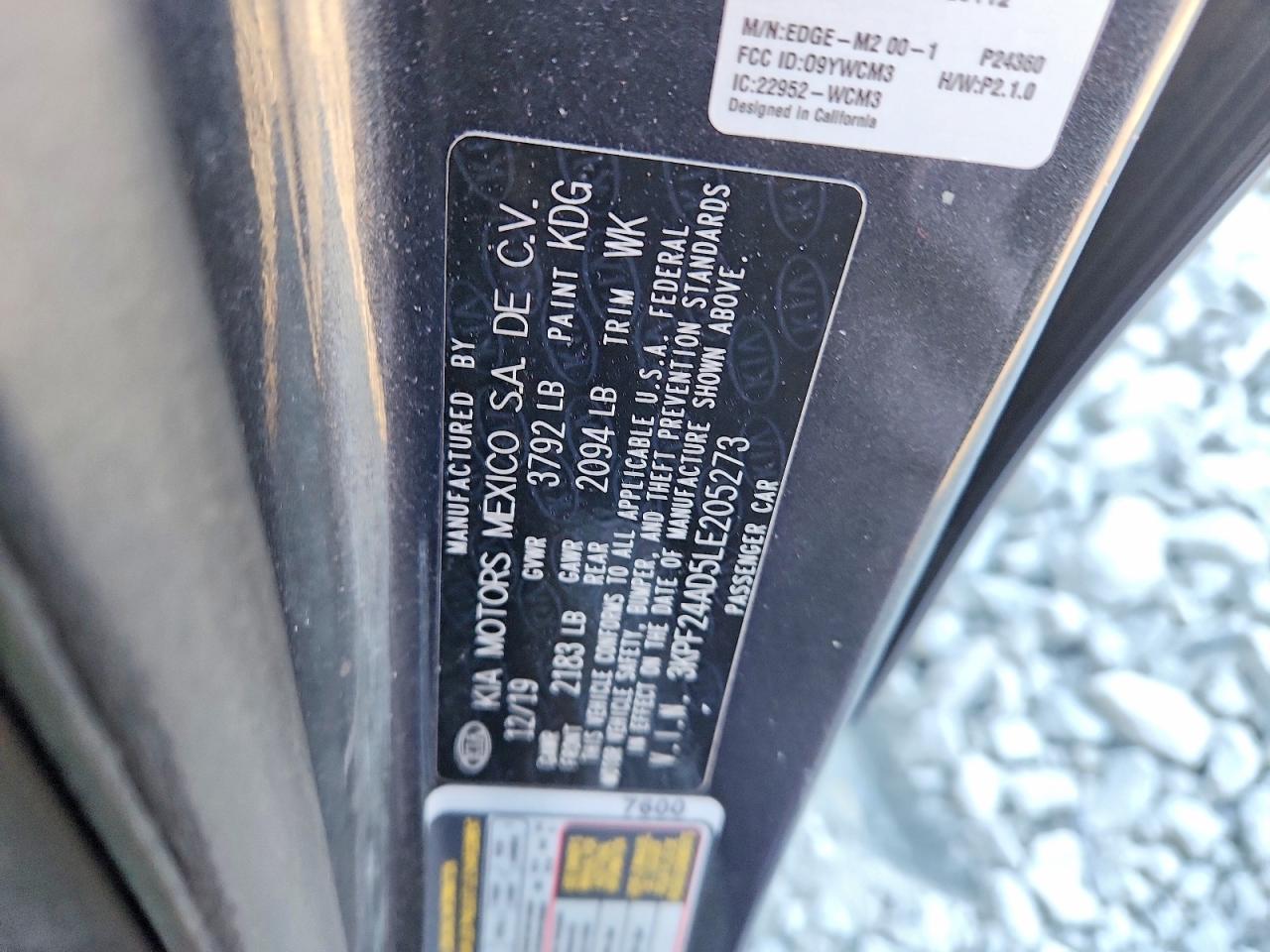 2020 KIA FORTE FE photo 12