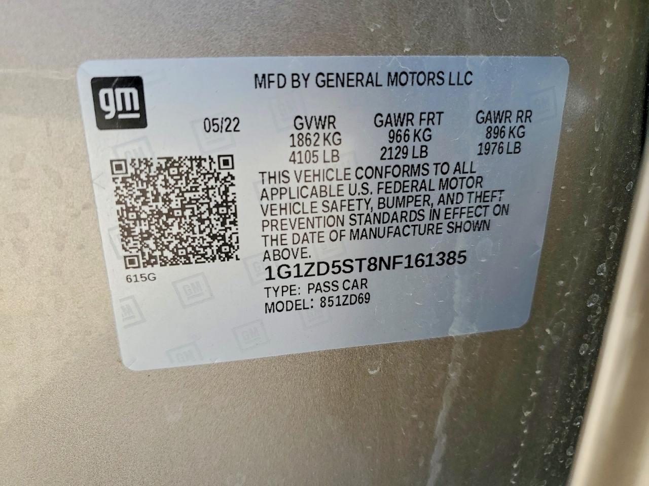 2022 CHEVROLET MALIBU LT photo 12