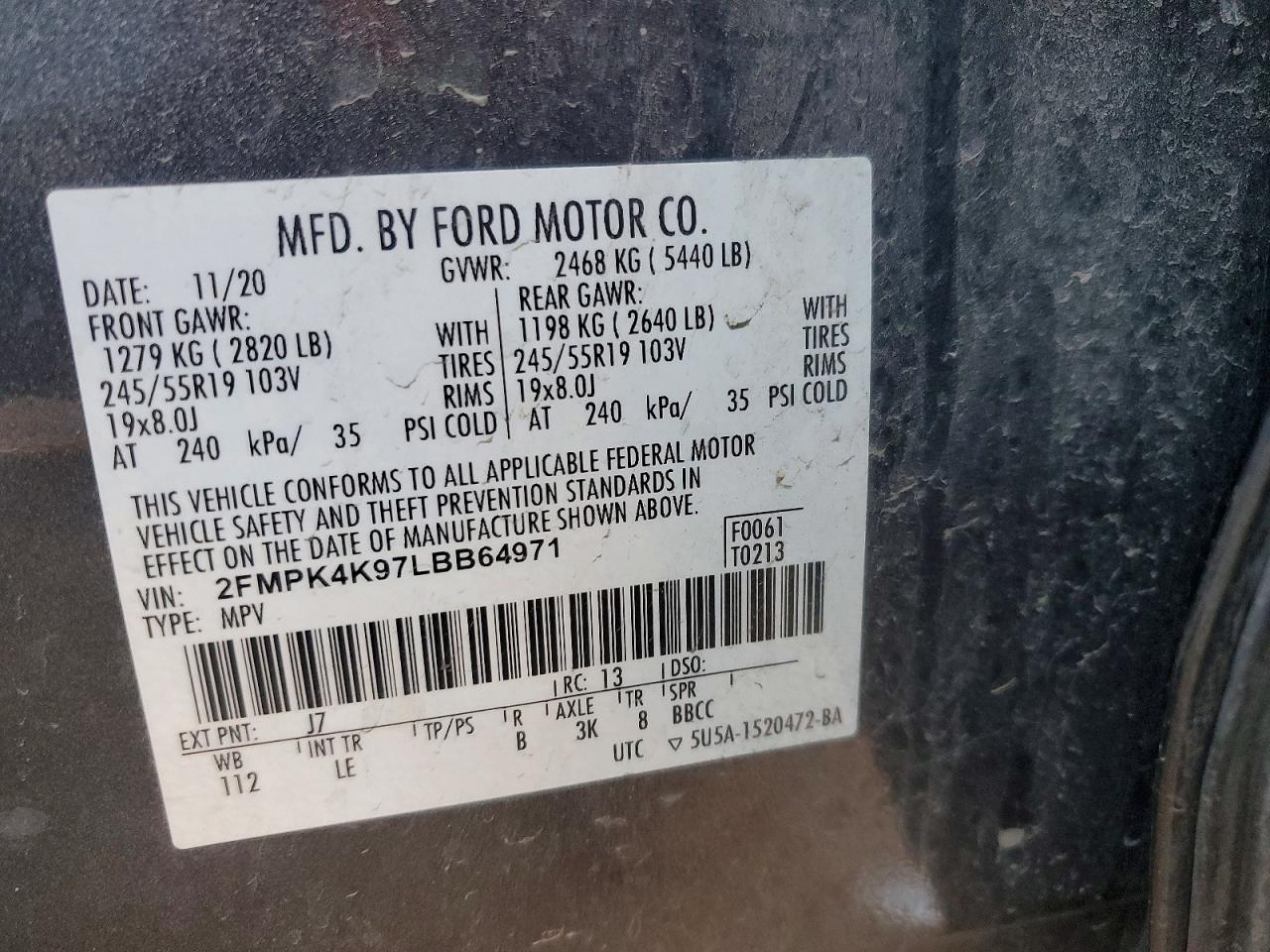 2020 FORD EDGE TITANIUM photo 14