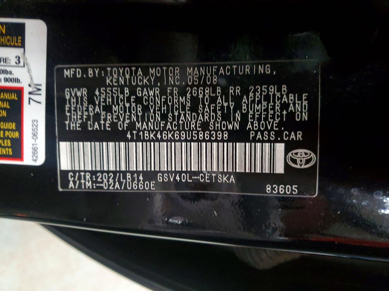 2009 TOYOTA CAMRY SE photo 23