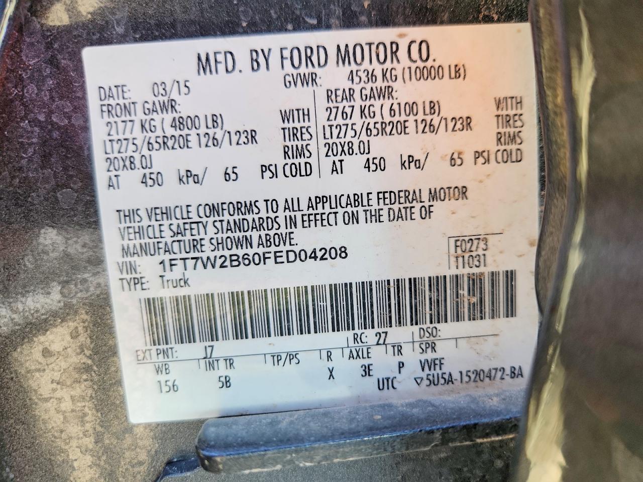 2015 FORD F250 SUPER DUTY photo 13