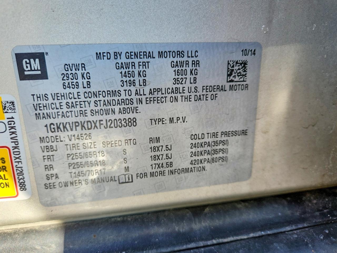 2015 GMC ACADIA SLE photo 13