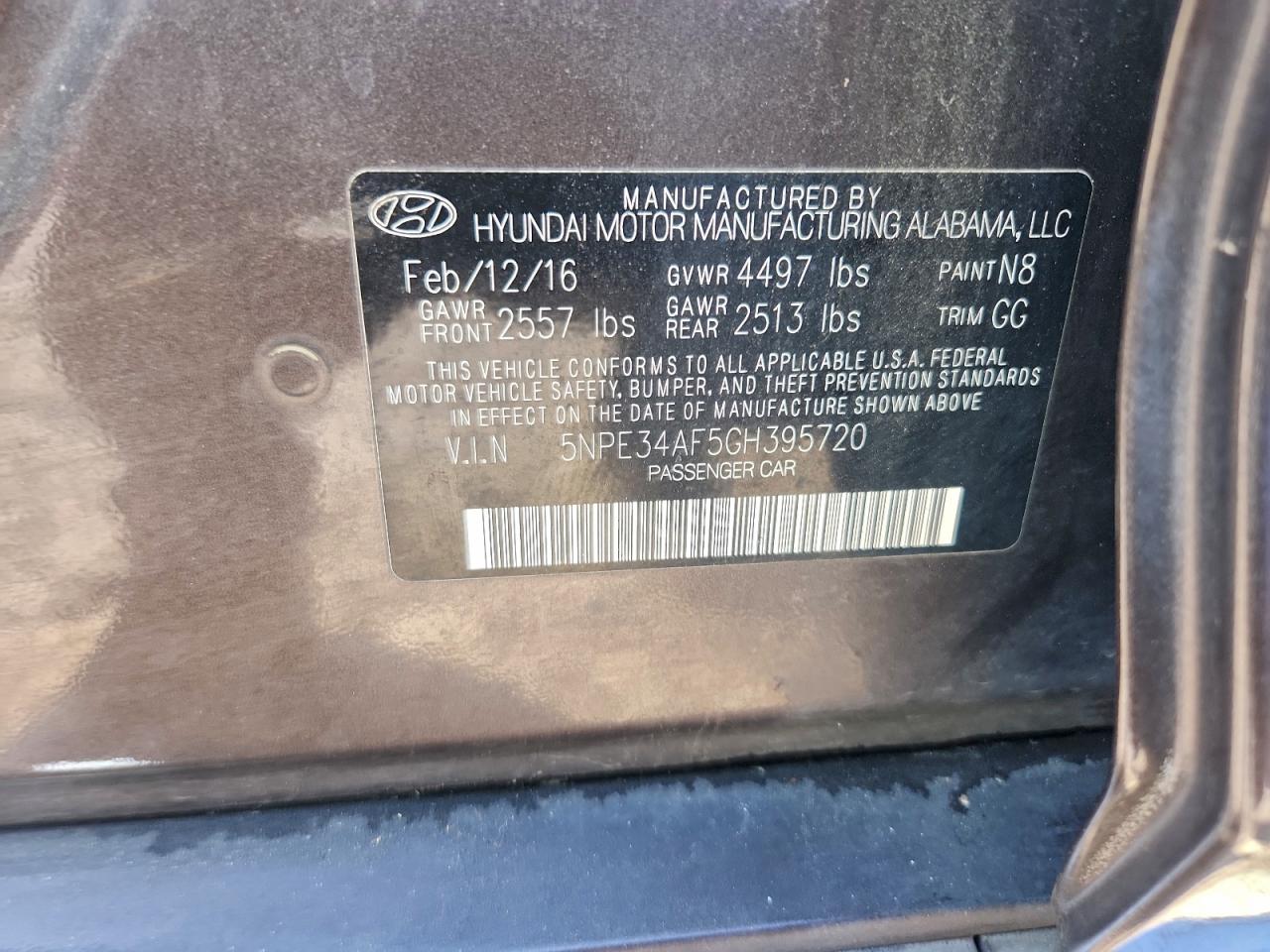 2016 HYUNDAI SONATA SPORT photo 12