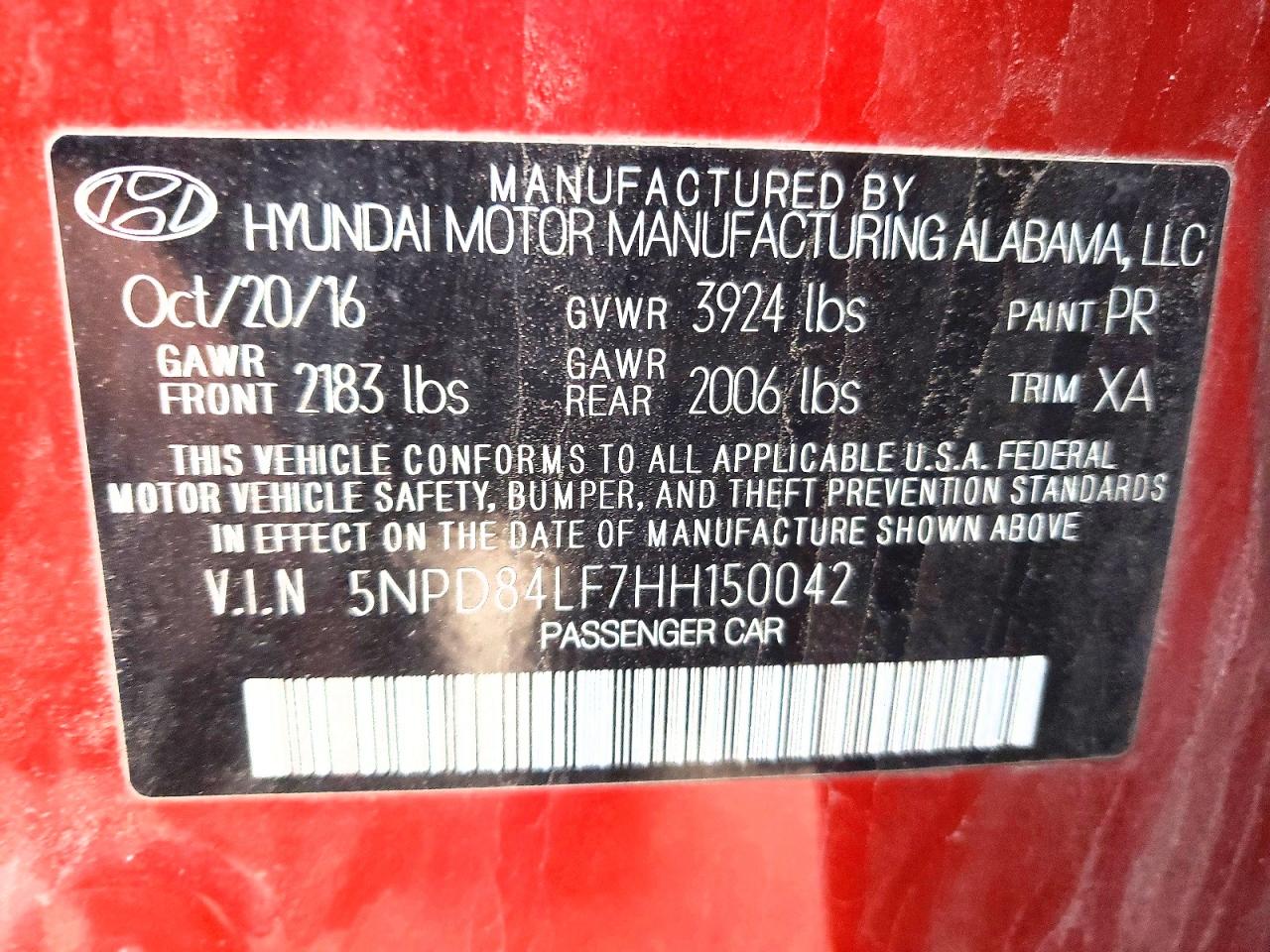 2017 HYUNDAI ELANTRA SE photo 12