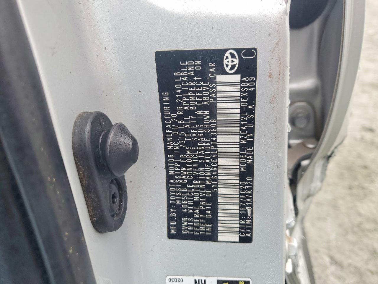 2020 TOYOTA COROLLA SE photo 12