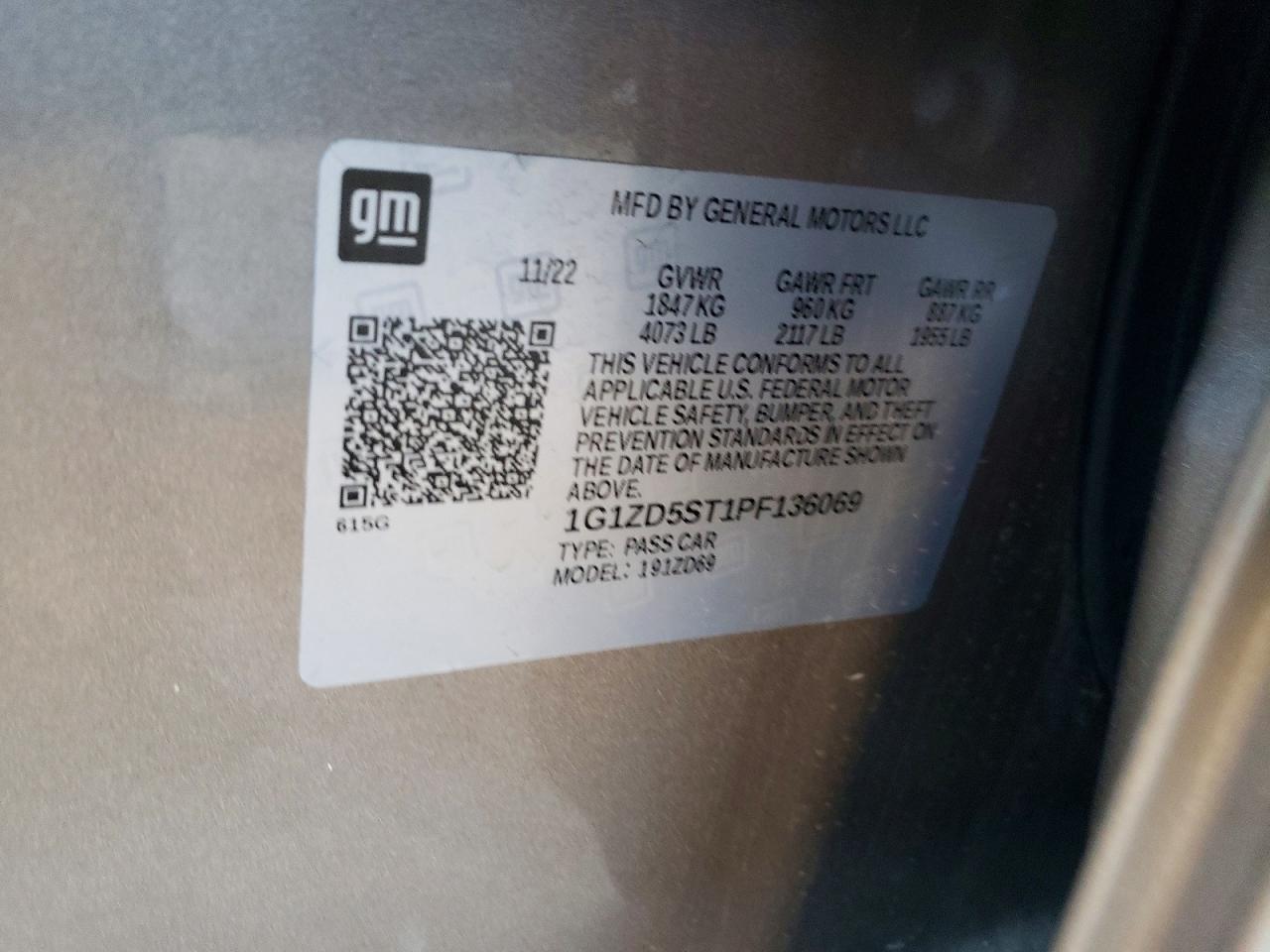 2023 CHEVROLET MALIBU LT photo 12