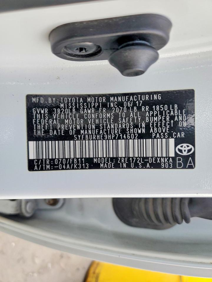 2017 TOYOTA COROLLA L photo 13