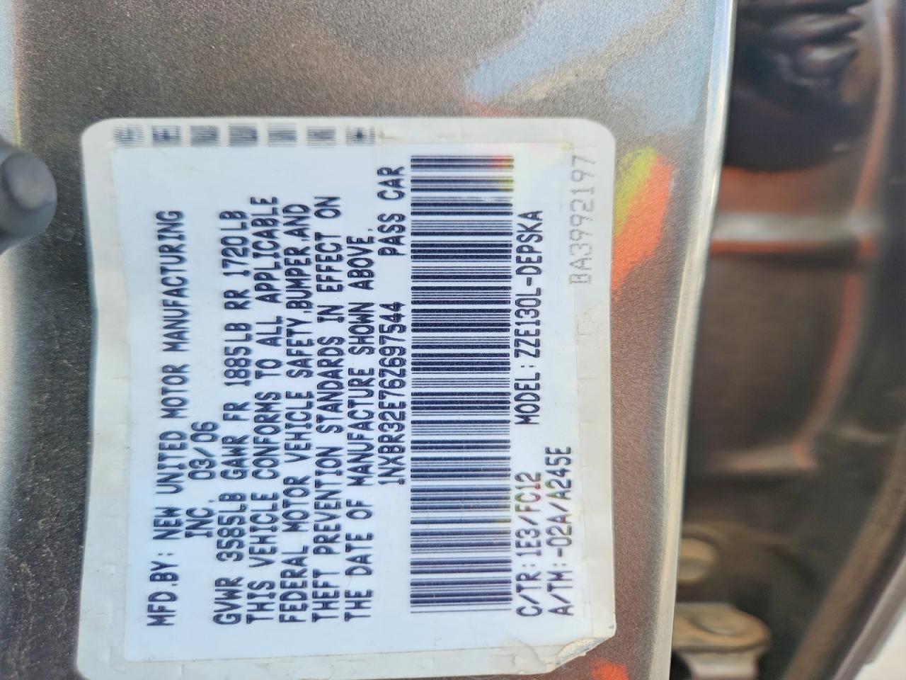 2006 TOYOTA COROLLA CE photo 12